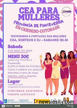 Equality wird den Einsatz von Geldern gegen sexistische Gewalt bei einem Abendessen „für Frauen“ in Cerdedo-Cotobade untersuchen