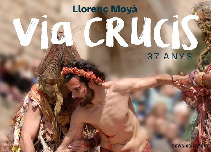 Etwa 900 Menschen folgen Llorenç Moyàs „Via Crucis“ in Ses Voltes