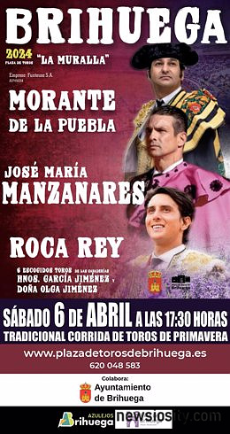 Morante, Manzanares und Roca Rey werden am 6. April beim traditionellen Stierkampf Primaverae de Brihuega dabei sein