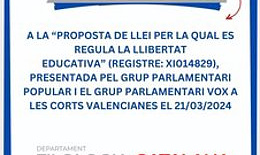 Die UA und die UV unterzeichnen eine Ablehnungserklärung zum von der Generalitat vorgeschlagenen Bildungsfreiheitsgesetz